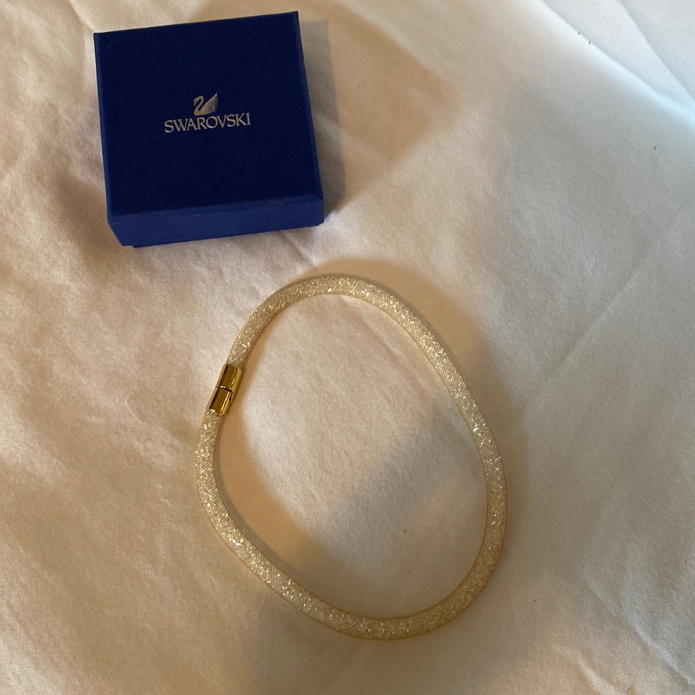 Swarovski crystal choker Gold can also be worn as a bracelet